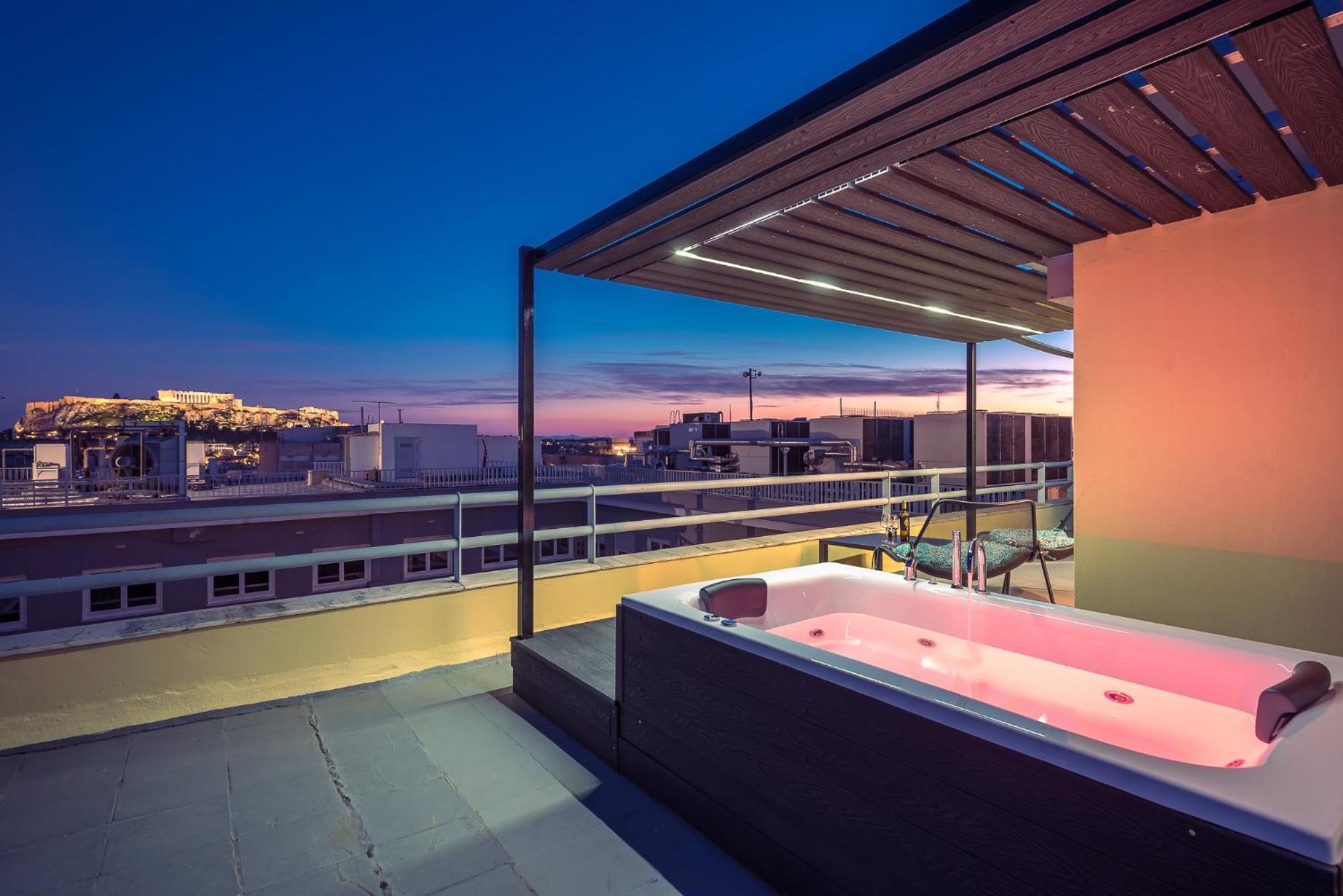 Acropolis View Mini Sky Suite & Hot Tub أثينا المظهر الخارجي الصورة